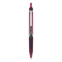 Precise V5RT Rollerball Pen, Retractable, Extra-Fine 0.5 mm, Burgundy Ink, Burgundy/Silver Barrel, Dozen